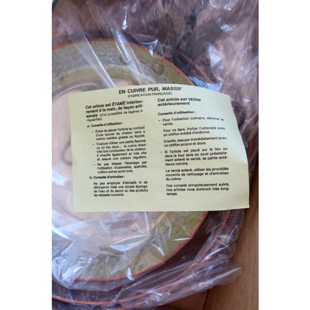 Vintage Hammered Copper Saucepans with Wrought Iron Handles, 1970s, Set of 5 For Sale - Image 10 of 12