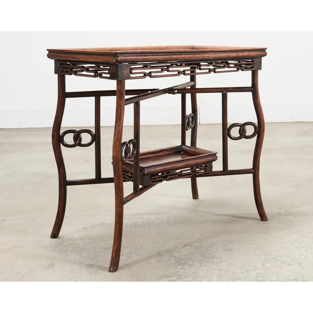 Mid 20th Century Chinese Export 20th Century Qing Dynasty Folding Tray Table For Sale - Image 5 of 18