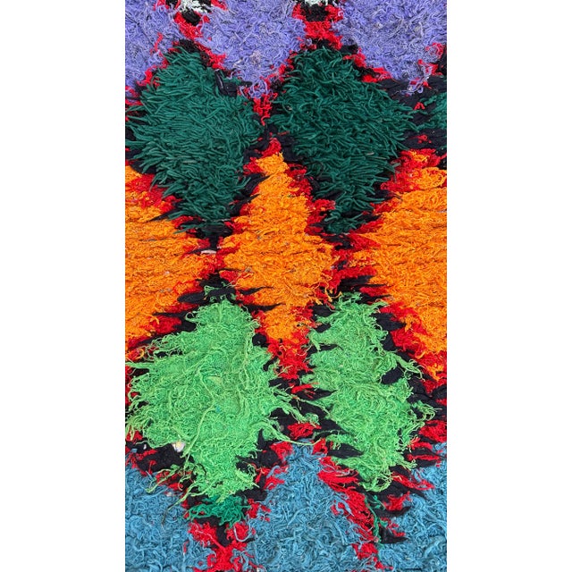 1980s 1980s Moroccan Colorful Vintage Azilal Rug - 2'7" X 5'11" Ft For Sale - Image 5 of 8