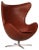 Danish Model 3316 Egg Chair in Leather by Arne Jacobsen for Fritz Hansen, 1969 For Sale