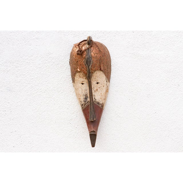 Contemporary Vintage Elongated Copper Face Mask For Sale - Image 3 of 8