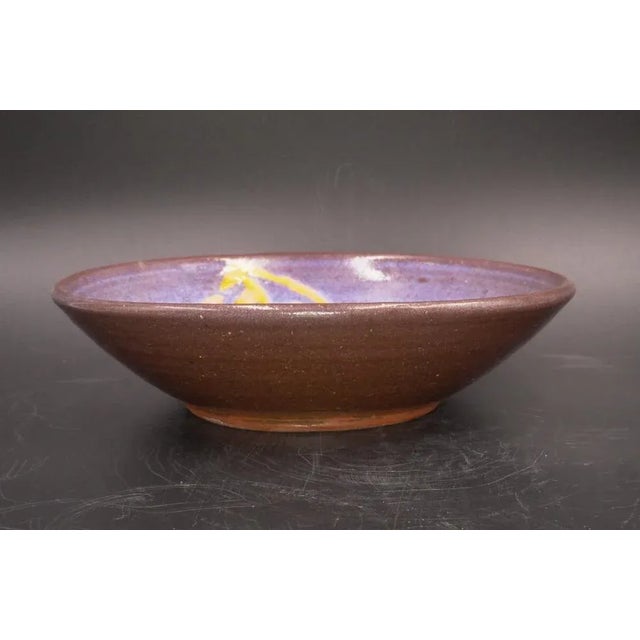 1991 Harding Black Pottery Fish Bowl For Sale - Image 4 of 6