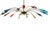 Large Italian 12 Arm Spider Chandelier in Brass attributed to Stilnovo, Milan, Italy, 1950s For Sale - Image 4 of 6