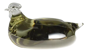 Murano Sculpture of a Hen by Livio Seguso for Gral Germany Ca. 1970ties