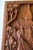 Vintage Southeast Asian Carved Teak Elephant, House & Temple Relief on Silk For Sale - Image 9 of 15