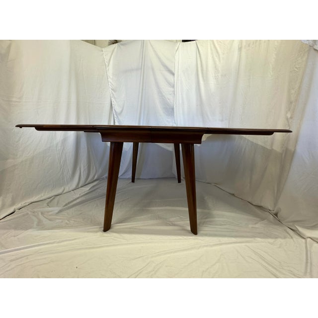 Mid Century Modern Solid Walnut Dining Table For Sale - Image 4 of 10