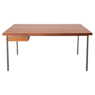 Belgian Solid Oak Slats Top Desk from De Coene, 1958 For Sale