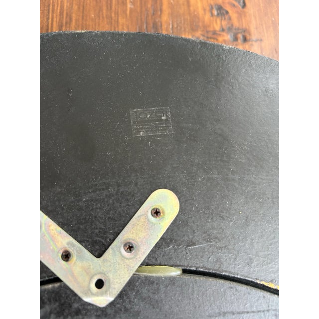 Gold Tozai Home Gold Round Wall Mirror-Faux Wicker Texture For Sale - Image 8 of 9