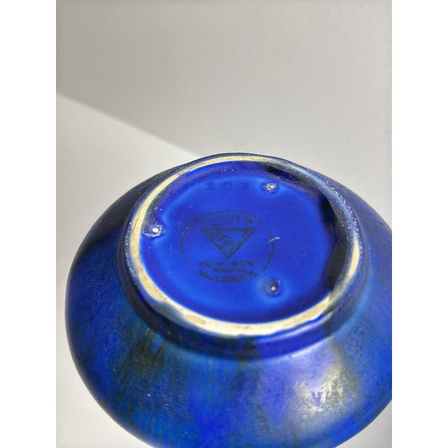 Black Art Deco Cobalt Blue Solifleur Vase by George Clews, Staffordshire, 1930s For Sale - Image 8 of 10