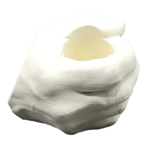 Dapila White Ceramic Hand Fist Pencil Pen Holder