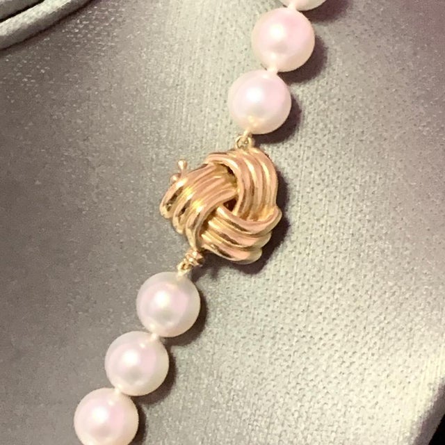 Fine Quality Akoya Pearl Necklace 14k Yellow Gold 17.75" 9 mm Certified $12,950 018561 This is one of Kind Unique Custom...