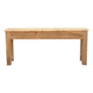 Antique Rajasthani Carved Beam Console Table For Sale