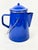 Late 20th Century Vintage Blue Speckled Enamelware Coffee Percolator Pot With Bail Handle For Sale - Image 5 of 10