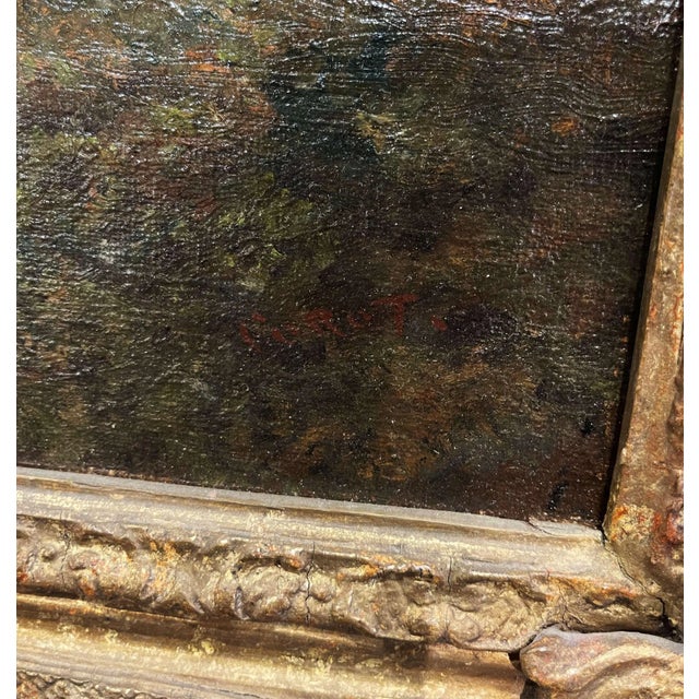 19th Century French Landscape Painting Signed Corot in Original Giltwood Frame For Sale In Dallas - Image 6 of 18