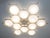 Italian 21st Century Beehive Polished Brass Matte White Murano Flush Mount by Fabio LTD For Sale - Image 3 of 6