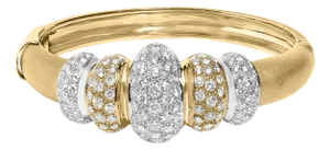 18K Gold 6.00 Cttw Diamond Graduating Dome Bangle Bracelet (G-H Color, VS2-SI1 Clarity)