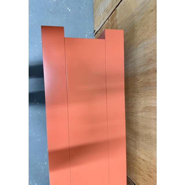 Wood Console of Solid Maple Painted Ben Moore's Razzle Dazzle For Sale - Image 7 of 7