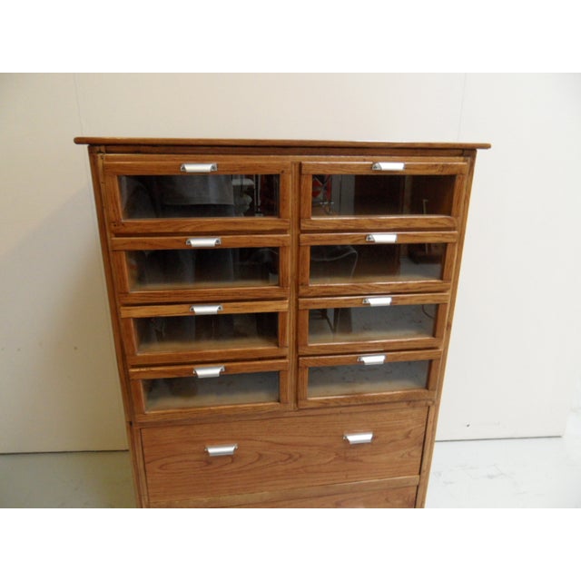 Vintage Dutch Shop Display Cabinet with Drawers, 1950s For Sale - Image 4 of 15