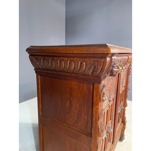 20th Century Carved Wooden Cabinet, 1940s For Sale - Image 3 of 17