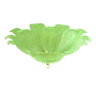 Venetian Green Leafs Flush Mount by Simoeng For Sale