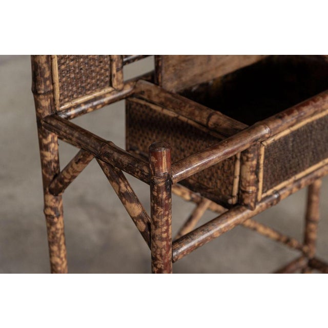 19th Century English Bamboo Mirrored Hall Stand, 1870s For Sale - Image 14 of 16