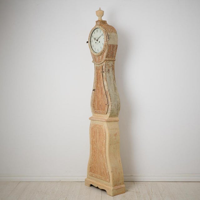 Antique Swedish Long Case Clock, Rococo and Neoclassical Period For Sale - Image 4 of 14