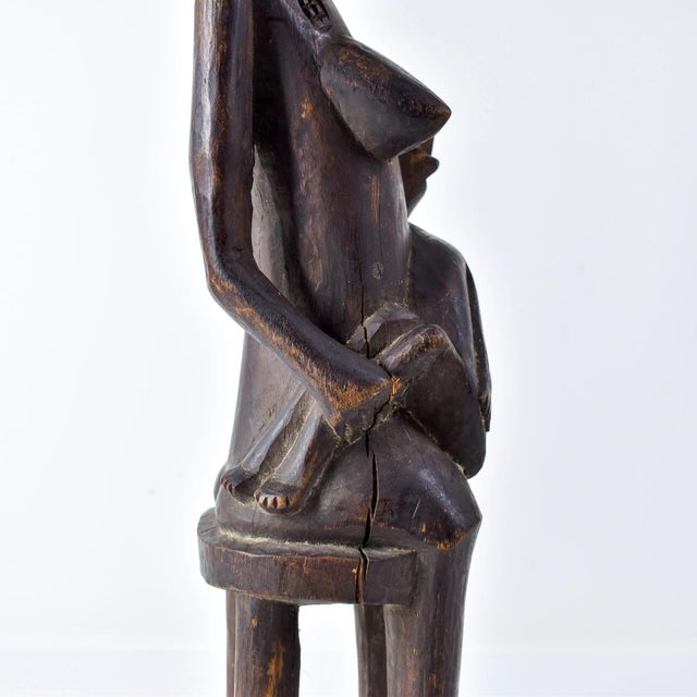 Early 20th Century Senufo Maternity Figure on Stool Côte d'Ivoire For Sale In Denver - Image 6 of 15