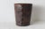 Late 20th Century Handcrafted Distressed Leather Nailhead Carved Peruvian Souvenir Wastebasket Vintage For Sale - Image 5 of 12