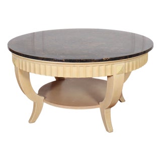Italian Marble Top Coffee Table, 1950s For Sale
