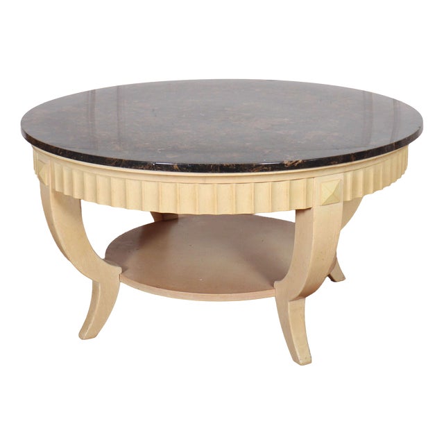 Italian Marble Top Coffee Table, 1950s For Sale