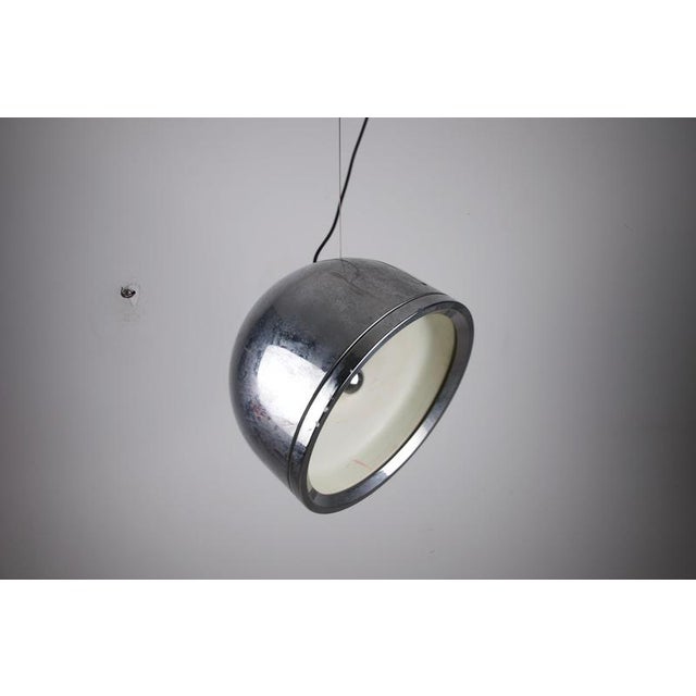 1970s Chrome Pendant Lamp in the Style of Artemide, Italy, 1970s For Sale - Image 5 of 13