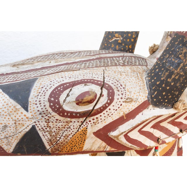 White Exceptional 79" Tall African Antelope Figure For Sale - Image 8 of 12