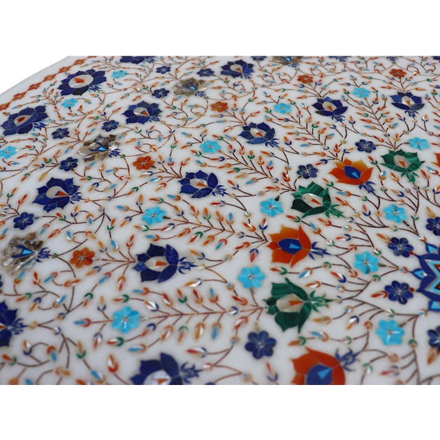 Marble Table with Brass Frame For Sale - Image 13 of 16