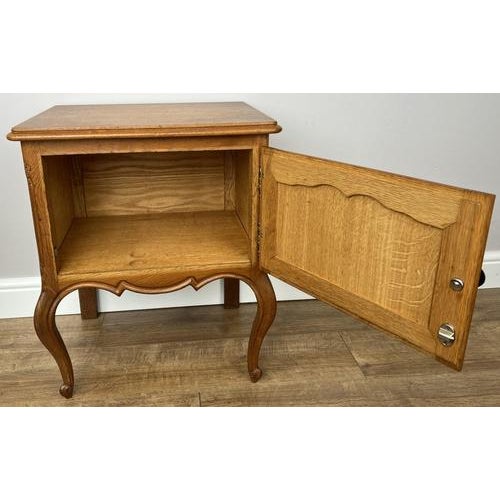Vintage French Bedside Tables in Oak, Set of 2 For Sale - Image 13 of 14
