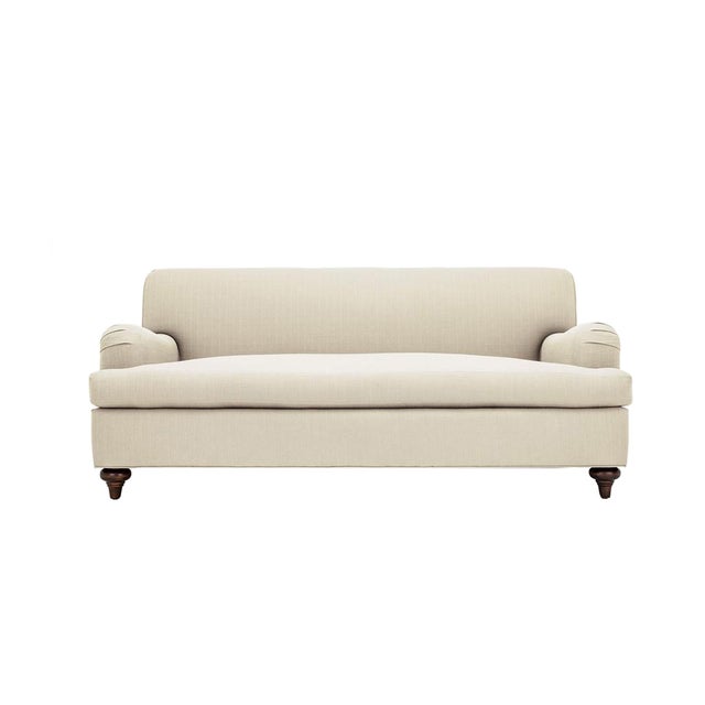 Clad Home Custom Ivory English Roll Arm Sofa Chairish
