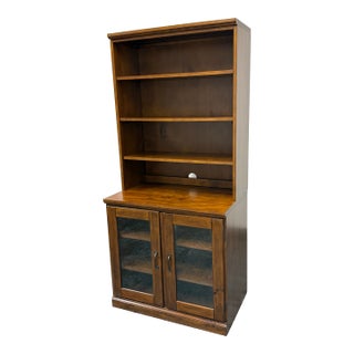William Sonoma for Pottery Barn Printer's Two Piece Storage Bookcase For Sale