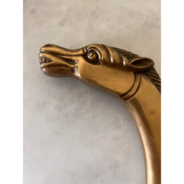 Mid-Century Modern Vintage Solid Brass Horse Head For Sale - Image 3 of 7