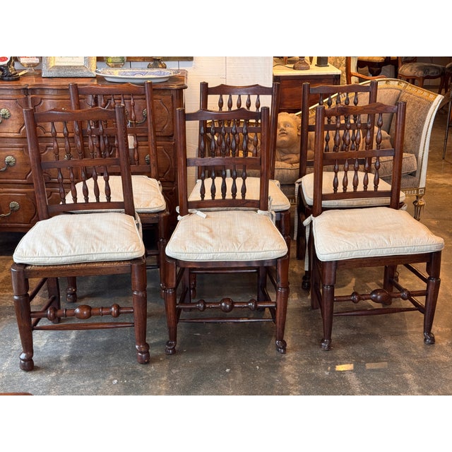 Set of 6 Welsh Spindle-Back Chairs For Sale - Image 6 of 15