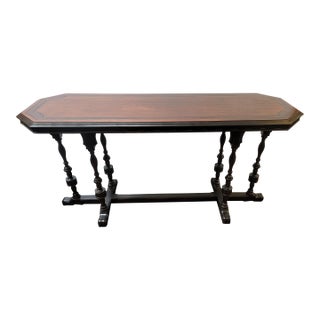 Antique Spanish Revival Spanish Colonial Console Table Sofa Table Library Table For Sale