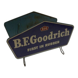 Vintage B.F. Goodrich "First in Rubber" Metal Advertising Sign For Sale