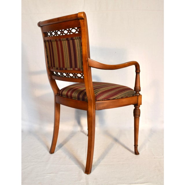 2000 - 2009 Regency Style Mahogany Armchair Crafted in Italy For Sale - Image 5 of 12