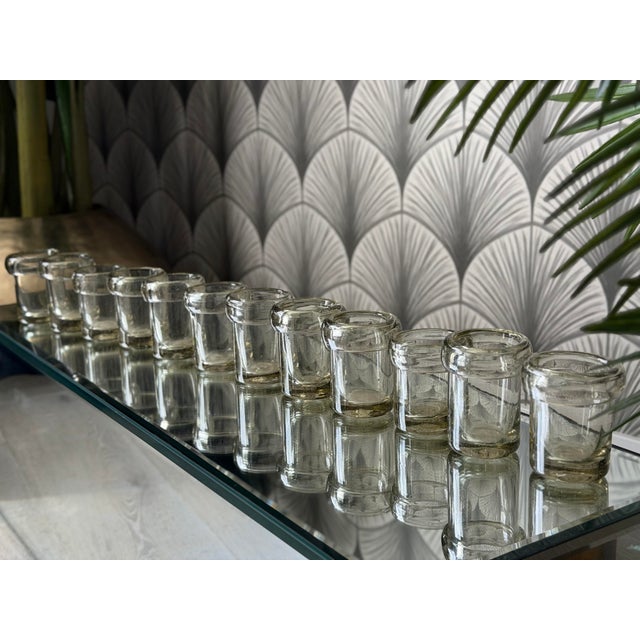 Jan Barboglio 12-Step Glass & Iron Metal 40.5” Firedance Railroad Votive Candleholder Candelabra For Sale In Los Angeles - Image 6 of 12