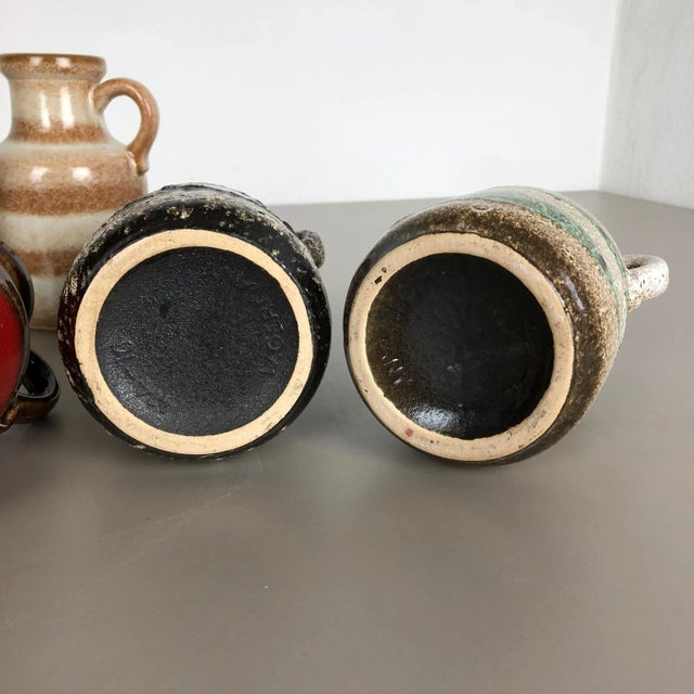 Vintage Pottery Lava 414-16 Vases from Scheurich, Germany, Set of 5 For Sale - Image 16 of 18