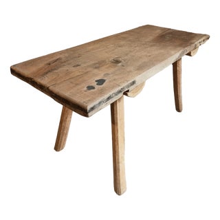 Primitive Oak Worktable, Hungary, 1910s For Sale