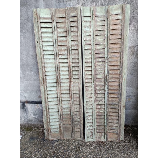 Antique Patinated Metal Shutters, 1920s, Set of 12, in Good conditions. Designed 1920 to 1949
