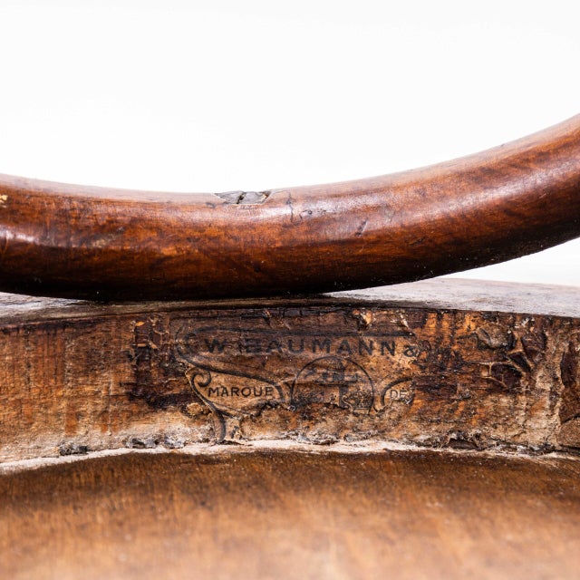 French Hooped Back Dining Chairs from Baumann, 1950s, Set of 6 For Sale - Image 6 of 9