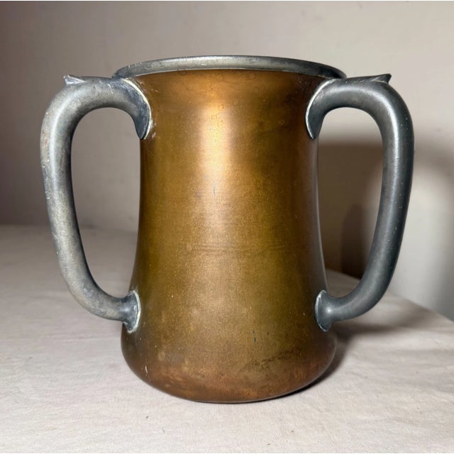 Antique 1909 Hand Engraved Bronze Pewter Golf Country Club 3 Handle Trophy Urn For Sale In New York - Image 6 of 9
