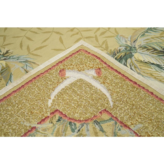 Light Yellow French Aubusson Design Rug 7'11'' X 10'0" For Sale - Image 8 of 8