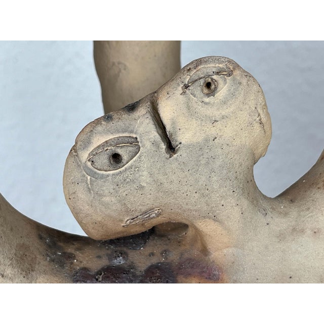 1980s German Studio Pottery Sculptural Candleholder from Hans Fischer, 1980s For Sale - Image 5 of 18