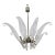1980s Extraordinary Large Transparent Murano Glass Leaves Chandelier by Franco Luce For Sale